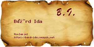 Bárd Ida névjegykártya