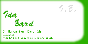 ida bard business card